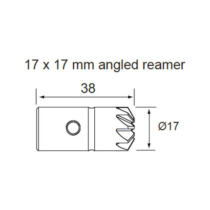 dimensions diagram for seat cutter 01750570