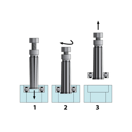 Split collet In Use - Drawing